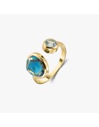 INDIRA Inel din argint Kaylee Golden – Turcoaz Blue Copper