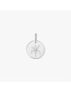 INDIRA Pandantiv din aur alb Birthflower - February Iris
