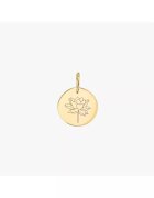 INDIRA Pandantiv din aur Birthflower - July Lotus