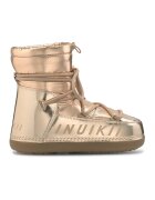 Inuikii Ghete fara inchidere de piele ecologica si material textil slip-on - Auriu