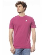 Invicta Tricou de bumbac cu decolteu la baza gatului - Rosu deschis