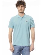 Invicta Tricou polo de bumbac pique - Albastru azur