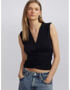 Ipekyol Bluza crop cu decolteu in V - Negru