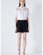 Ipekyol Camasa crop cu perforatii - Alb optic