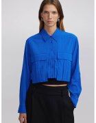Ipekyol Camasa crop de bumbac - Negru/Albastru royal