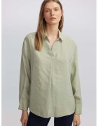 Ipekyol Camasa din amestec de modal cu maneci lungi - Verde pal