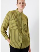 Ipekyol Camasa regular fit cu model in dungi - Verde masliniu