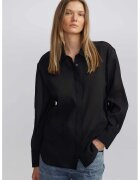 Ipekyol Camasa regular fit transparenta - Negru