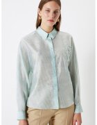 Ipekyol Camasa regular fit transparenta - Verde pal