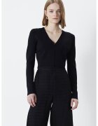 Ipekyol Cardigan cu decolteu in V si model uni - Negru