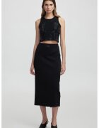 Ipekyol Fusta midi cu talie elastica - Negru