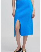 Ipekyol Fusta midi pufoasa cu slit lateral - Albastru royal