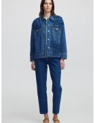 Ipekyol Jacheta lejera din denim cu aplicatii florale - Albastru