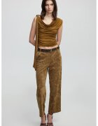 Ipekyol Pantaloni crop cu model - Kaki