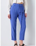 Ipekyol Pantaloni crop cu pense - Albastru indigo