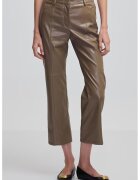 Ipekyol Pantaloni crop din piele ecologica - Maro