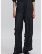Ipekyol Pantaloni cu aspect creponat si talie inalta - Negru stins