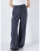Ipekyol Pantaloni cu croiala ampla si aspect catifelat - Albastru indigo