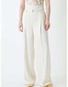Ipekyol Pantaloni cu croiala ampla si curea skinny - Alb fildes