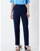 Ipekyol Pantaloni cu pense si talie inalta - Bleumarin