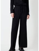 Ipekyol Pantaloni cu pliuri si snur - Negru