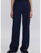 Ipekyol Pantaloni din amestec de lana cu croiala ampla - Bleumarin