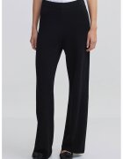 Ipekyol Pantaloni din tricot fin si croiala ampla - Negru