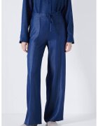 Ipekyol Pantaloni drepti cu snur de ajustare in talie - Bleumarin