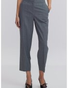Ipekyol Pantaloni eleganti capri din amestec de lana - Gri deschis