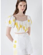 Ipekyol Pantaloni scurti cu detalii brodate - Galben/Alb optic