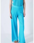 Ipekyol Pantaloni texturati cu croiala ampla - Albastru glaciar