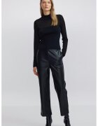 Ipekyol Pulover crop cu aspect 2-in-1 - Negru