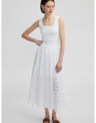 Ipekyol Rochie evazata cu garnituri cu broderie - Alb murdar