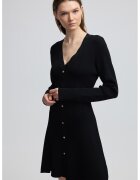 Ipekyol Rochie evazata din tricot fin - Negru