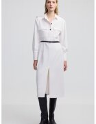 Ipekyol Rochie midi cu slit frontal - Alb murdar
