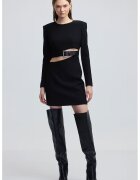 Ipekyol Rochie scurta cu decupaj - Negru