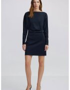 Ipekyol Rochie scurta cu nasture decorativ tip bijuterie - Albastru ultramarin