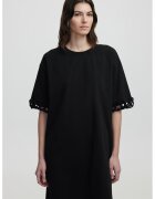Ipekyol Rochie-tricou scurt cu decolteu la baza gatului - Negru
