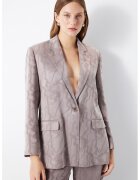 Ipekyol Sacou din amestec de lyocell cu model si buzunare cu clapa - Maro taupe
