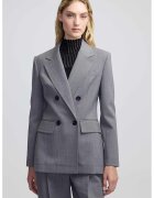 Ipekyol Sacou slim-fit din amestec de lana - Gri