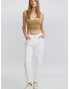 Ipekyol Top crop cu model uni - Maro deschis
