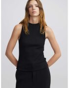 Ipekyol Top slim-fit din amestec de bumbac - Negru