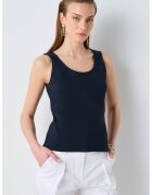 Ipekyol Top striat din amestec de bumbac - Negru