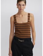 Ipekyol Top tricotat slim-fit - Negru/Maro scortisoara