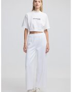 Ipekyol Tricou crop cu design text - Alb