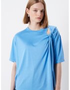 Ipekyol Tricou cu detaliu rasucit - Albastru pastel