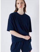 Ipekyol Tricou lejer cu decolteu la baza gatului - Bleumarin