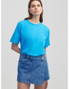 Ipekyol Tricou lejer cu decolteu rotund - Albastru deschis