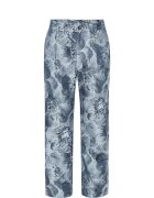 ISNURH Pantaloni drepți cu design abstract - Albastru