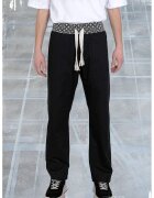 ISNURH Pantaloni tip cargo cu șnur supradimensionat - Negru